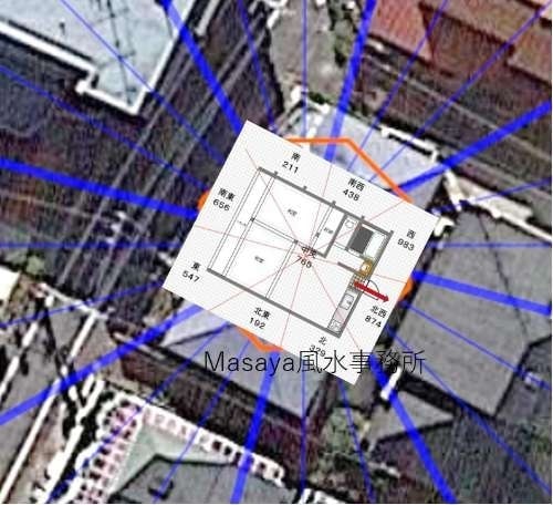 間取りと地図方位（土地環境）の画像