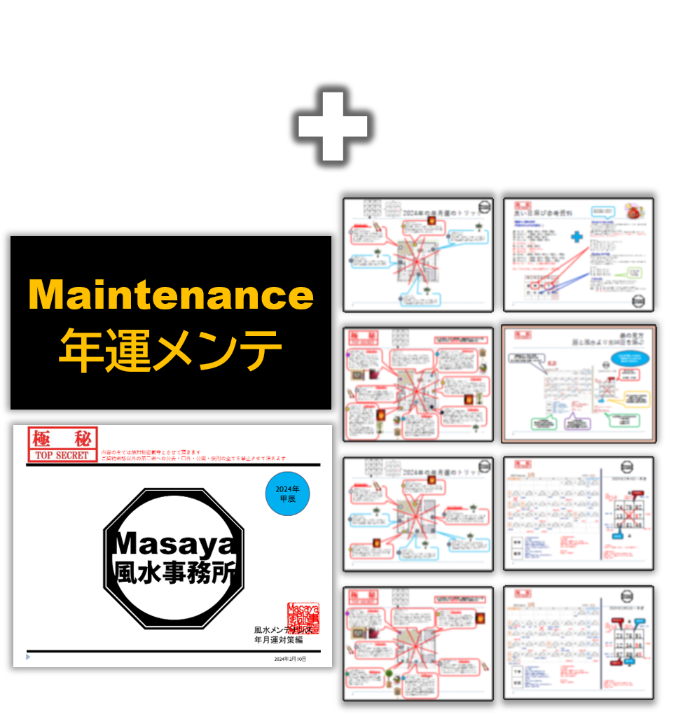風水の年運対策の書類の画像