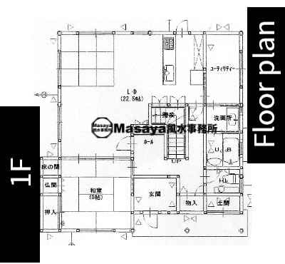 風水で悪い間取りの実例1F