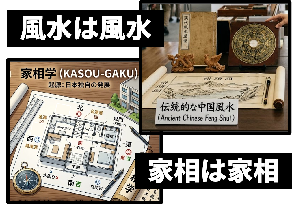 風水は風水、家相学は家相学