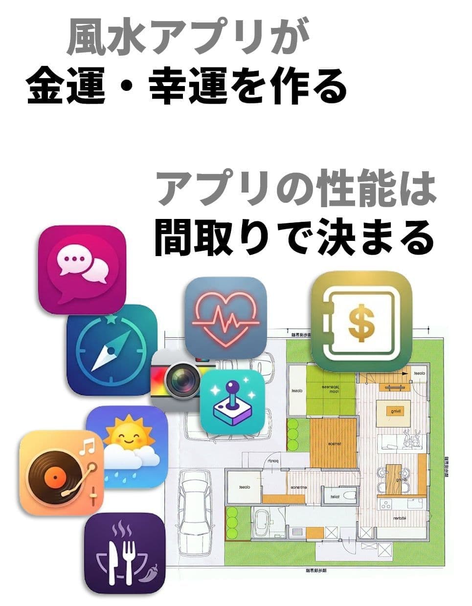 アプリと羅盤