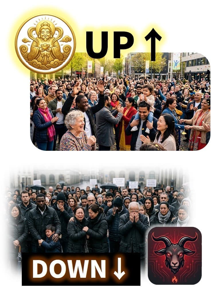 幸運UP!と不運DOWNのイメージ