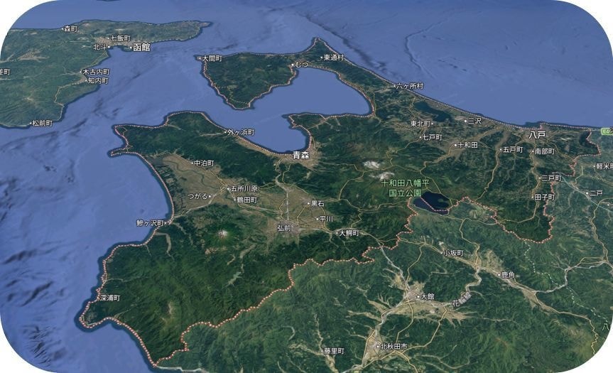 青森県の上空写真