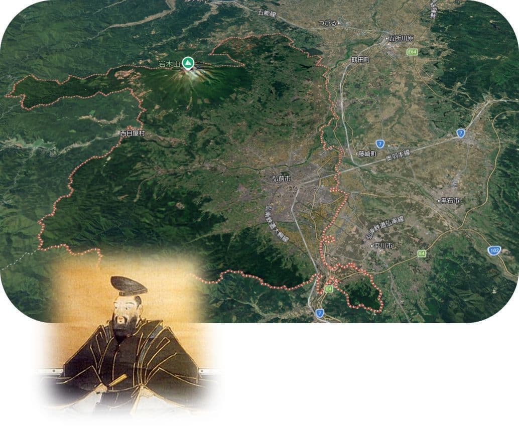 弘前市の地図