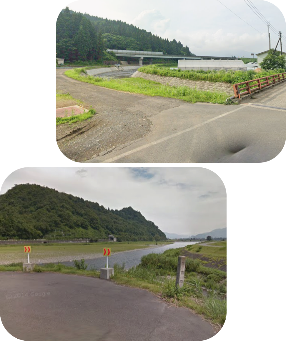 三用川の動きを捉えた写真。