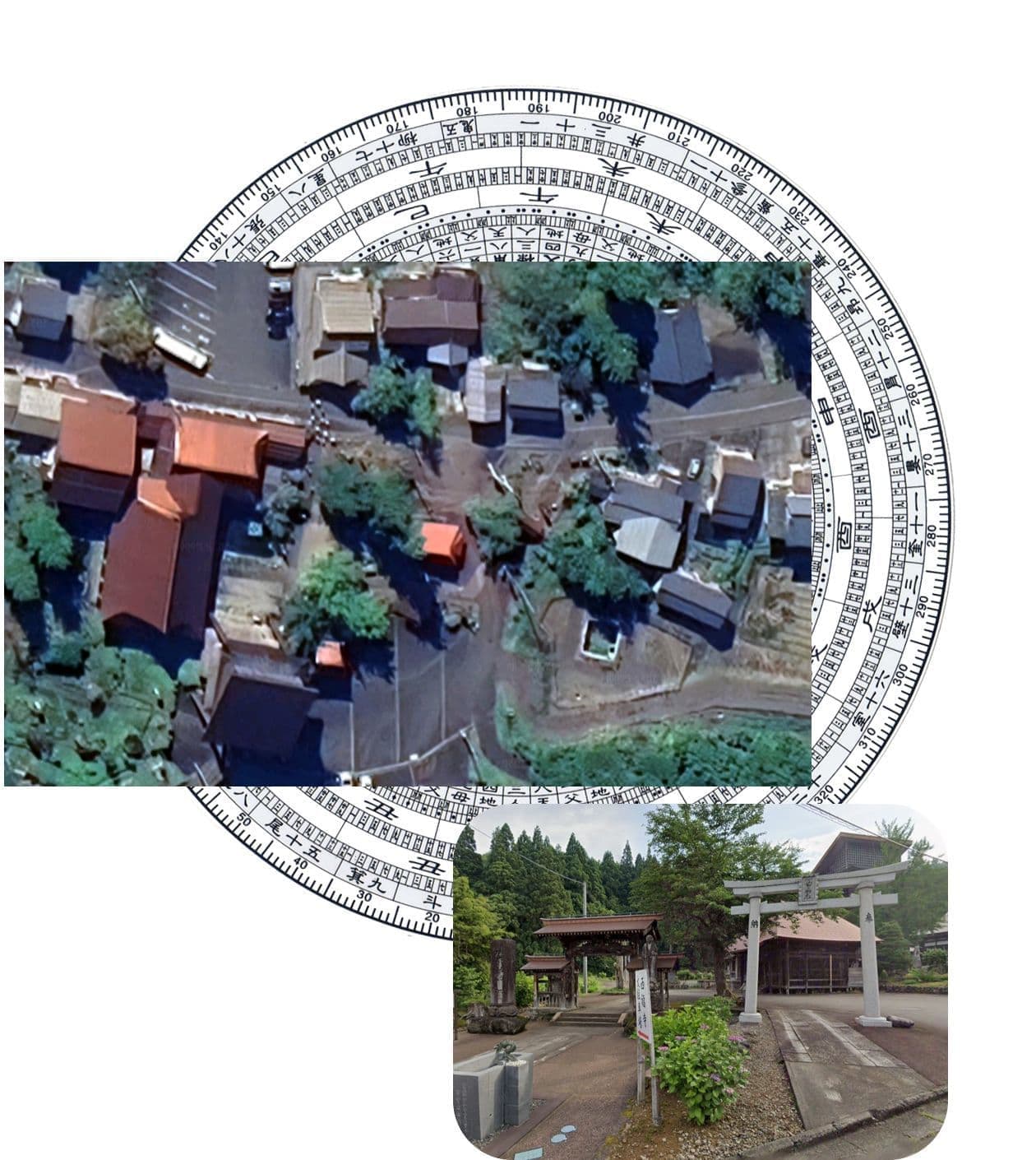 西福寺の上空写真。