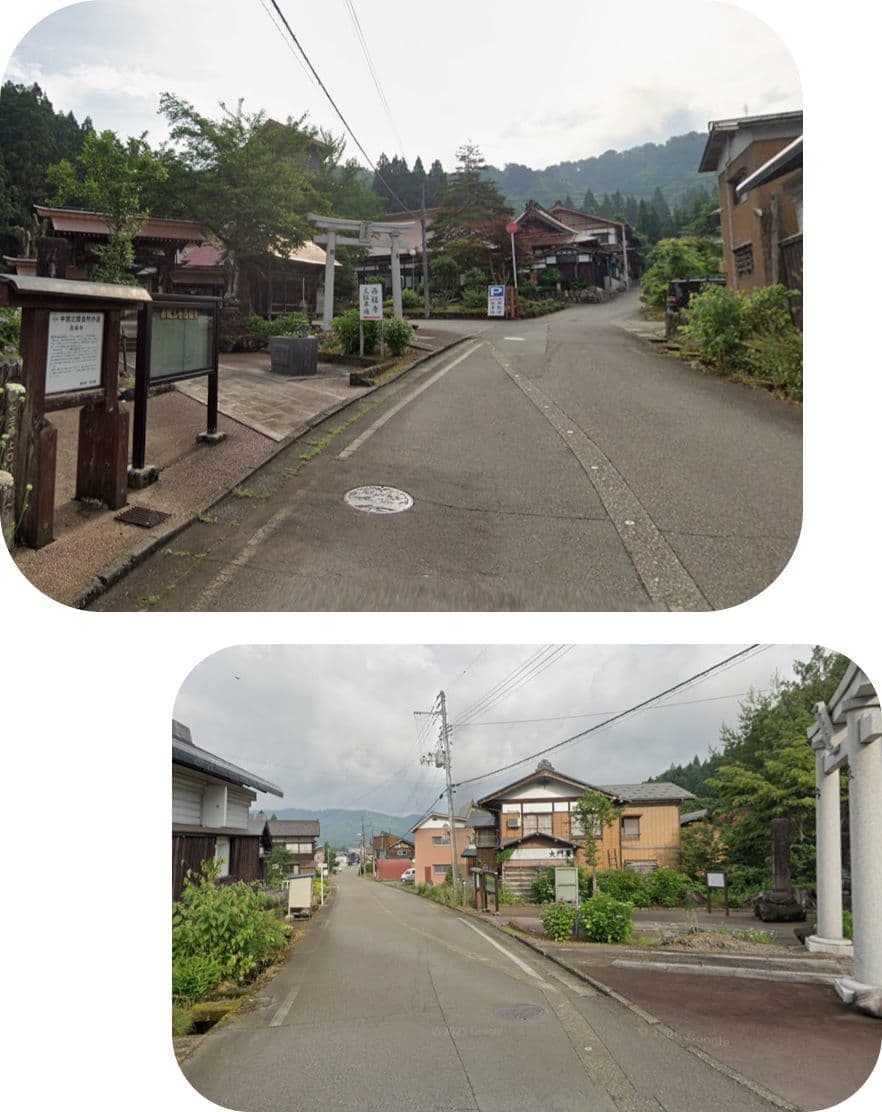 西福寺の周辺環境と水の動きが良く分かる写真。