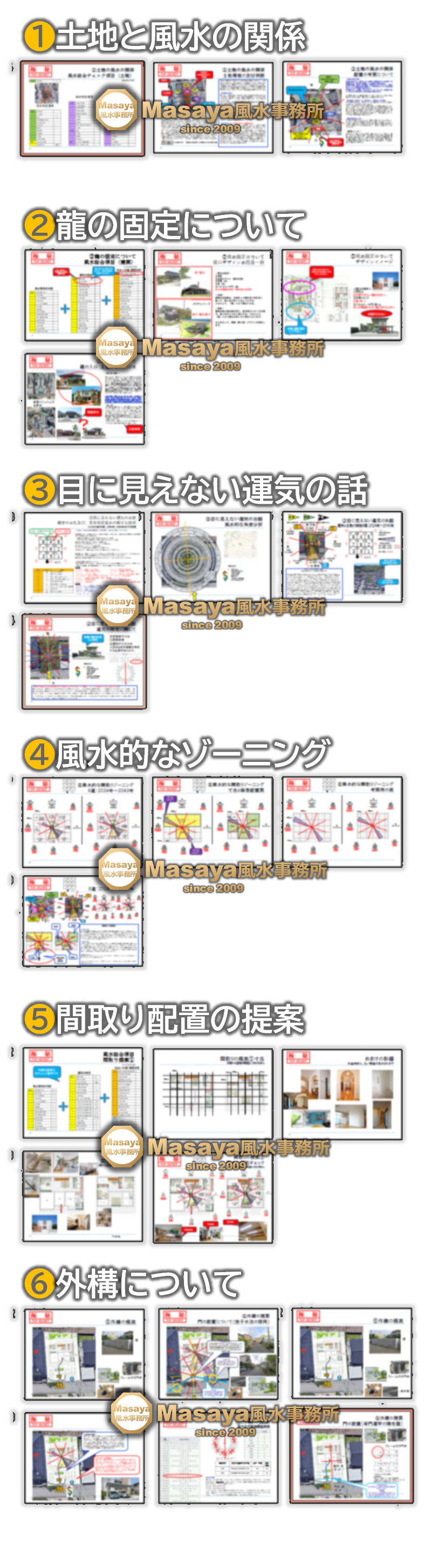 間取り風水提案書の実際の内容の一部の写真